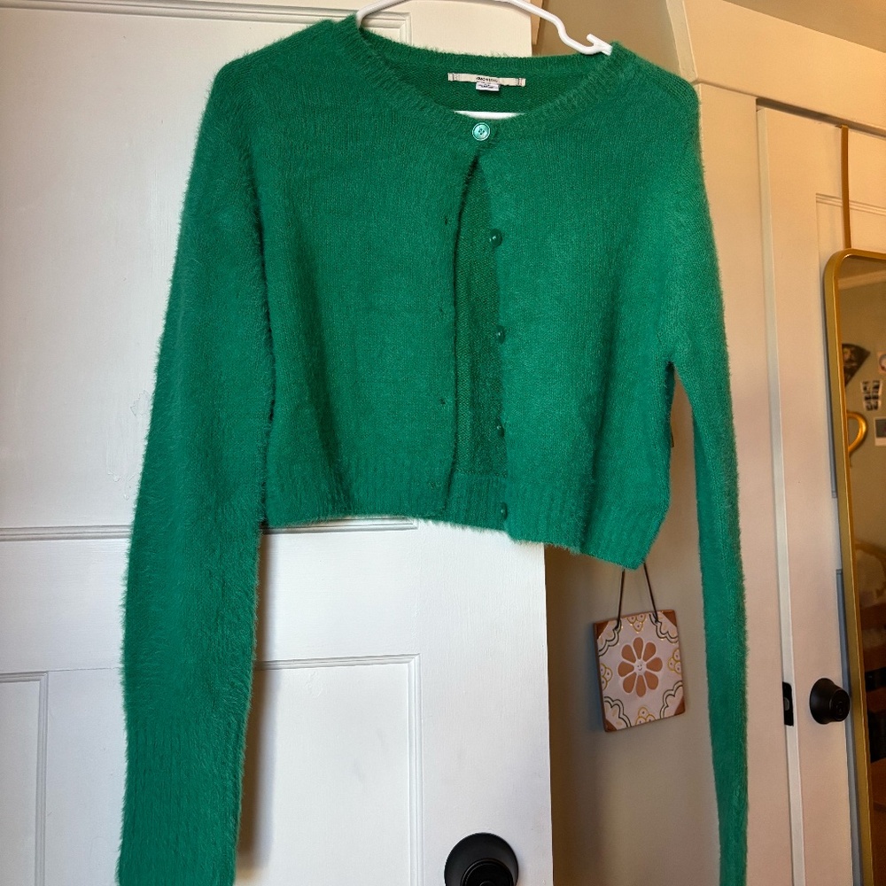 Urban Outfitters Fuzzy Green Sweater